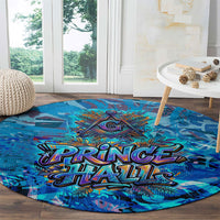Prince Hall Freemasonry Round Carpet Compasses Masonic Art - Urban Graffiti Style