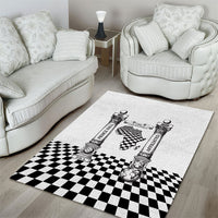 Prince Hall Affiliated Freemasonry Area Rug Classic Masonic Pillars Boaz Jachin Checkerboard Africa Map