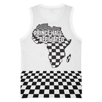 Prince Hall Affiliated Freemasonry Basketball Jersey Classic Masonic Pillars Boaz Jachin Checkerboard Africa Map