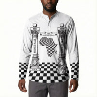 Prince Hall Affiliated Freemasonry Button Sweatshirt Classic Masonic Pillars Boaz Jachin Checkerboard Africa Map