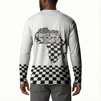 Prince Hall Affiliated Freemasonry Button Sweatshirt Classic Masonic Pillars Boaz Jachin Checkerboard Africa Map