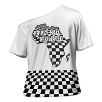 Prince Hall Affiliated Freemasonry Cross Shoulder Shirt Classic Masonic Pillars Boaz Jachin Checkerboard Africa Map