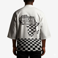 Prince Hall Affiliated Freemasonry Kimono Classic Masonic Pillars Boaz Jachin Checkerboard Africa Map