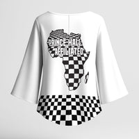 Prince Hall Affiliated Freemasonry Kimono Sleeve Blouse Classic Masonic Pillars Boaz Jachin Checkerboard Africa Map