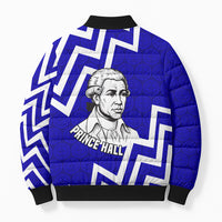 Prince Hall Grand Lodge Bomber Puffer Jacket Founder Portrait Geometric Brotherhood