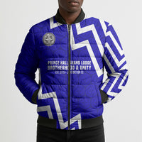 Prince Hall Grand Lodge Bomber Puffer Jacket Founder Portrait Geometric Brotherhood