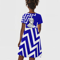 Prince Hall Grand Lodge Kid Short Sleeve Dress Founder Portrait Geometric Brotherhood