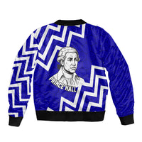 Prince Hall Grand Lodge Sleeve Zip Bomber Jacket Founder Portrait Geometric Brotherhood