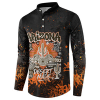 Personalized Arizona Button Sweatshirt Graffiti Street Art Southwest Cactus Route 66 Retro