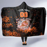 Personalized Arizona Hooded Blanket Graffiti Street Art Southwest Cactus Route 66 Retro