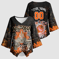 Personalized Arizona Kimono Sleeve Blouse Graffiti Street Art Southwest Cactus Route 66 Retro