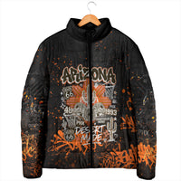 Personalized Arizona Padded Jacket Graffiti Street Art Southwest Cactus Route 66 Retro