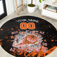 Personalized Arizona Round Carpet Graffiti Street Art Southwest Cactus Route 66 Retro