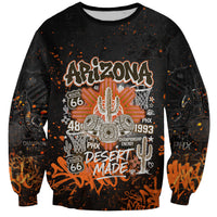 Personalized Arizona Sweatshirt Graffiti Street Art Southwest Cactus Route 66 Retro