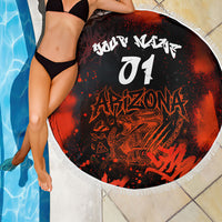 Personalized Arizona Street Graffiti Beach Blanket Urban Phoenix Underground Art Phoenix Bird Rattlesnake