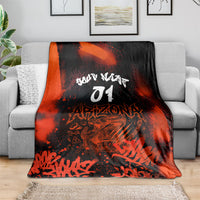 Personalized Arizona Street Graffiti Blanket Urban Phoenix Underground Art Phoenix Bird Rattlesnake