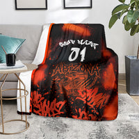 Personalized Arizona Street Graffiti Blanket Urban Phoenix Underground Art Phoenix Bird Rattlesnake