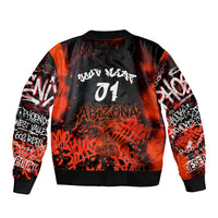 Personalized Arizona Street Graffiti Bomber Jacket Urban Phoenix Underground Art Phoenix Bird Rattlesnake