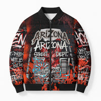 Personalized Arizona Street Graffiti Bomber Puffer Jacket Urban Phoenix Underground Art Phoenix Bird Rattlesnake