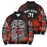 Personalized Arizona Street Graffiti Bomber Puffer Jacket Urban Phoenix Underground Art Phoenix Bird Rattlesnake