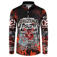 Personalized Arizona Street Graffiti Button Sweatshirt Urban Phoenix Underground Art Phoenix Bird Rattlesnake