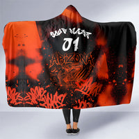 Personalized Arizona Street Graffiti Hooded Blanket Urban Phoenix Underground Art Phoenix Bird Rattlesnake