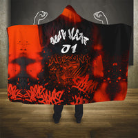 Personalized Arizona Street Graffiti Hooded Blanket Urban Phoenix Underground Art Phoenix Bird Rattlesnake