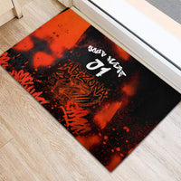 Personalized Arizona Street Graffiti Rubber Doormat Urban Phoenix Underground Art Phoenix Bird Rattlesnake