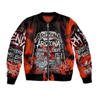 Personalized Arizona Street Graffiti Sleeve Zip Bomber Jacket Urban Phoenix Underground Art Phoenix Bird Rattlesnake