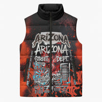 Personalized Arizona Street Graffiti Sleeveless Puffer Jacket Urban Phoenix Underground Art Phoenix Bird Rattlesnake