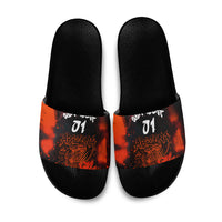 Personalized Arizona Street Graffiti Slide Sandals Urban Phoenix Underground Art Phoenix Bird Rattlesnake
