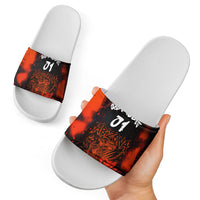Personalized Arizona Street Graffiti Slide Sandals Urban Phoenix Underground Art Phoenix Bird Rattlesnake