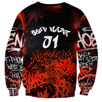 Personalized Arizona Street Graffiti Sweatshirt Urban Phoenix Underground Art Phoenix Bird Rattlesnake