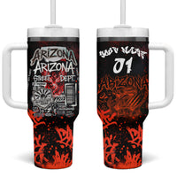 Personalized Arizona Street Graffiti Tumbler With Handle Urban Phoenix Underground Art Phoenix Bird Rattlesnake