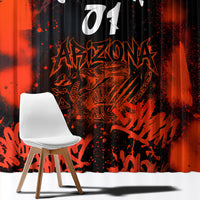 Personalized Arizona Street Graffiti Window Curtain Urban Phoenix Underground Art Phoenix Bird Rattlesnake
