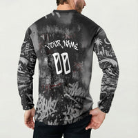 Personalized California West Coast Graffiti Button Sweatshirt Urban Los Angeles Street Art - Hollywood LAX