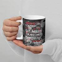 Personalized California West Coast Graffiti Ceramic Mug Urban Los Angeles Street Art - Hollywood LAX