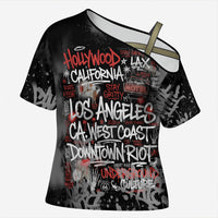 Personalized California West Coast Graffiti Cross Shoulder Shirt Urban Los Angeles Street Art - Hollywood LAX