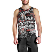 Personalized California West Coast Graffiti Men Tank Top Urban Los Angeles Street Art - Hollywood LAX