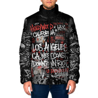 Personalized California West Coast Graffiti Padded Jacket Urban Los Angeles Street Art - Hollywood LAX