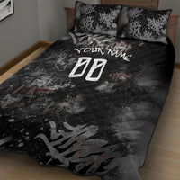 Personalized California West Coast Graffiti Quilt Bed Set Urban Los Angeles Street Art - Hollywood LAX