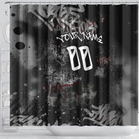 Personalized California West Coast Graffiti Shower Curtain Urban Los Angeles Street Art - Hollywood LAX