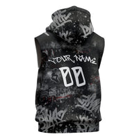 Personalized California West Coast Graffiti Sleeveless Hoodie Urban Los Angeles Street Art - Hollywood LAX