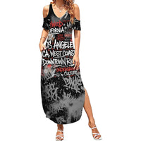 Personalized California West Coast Graffiti Summer Maxi Dress Urban Los Angeles Street Art - Hollywood LAX