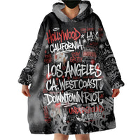 Personalized California West Coast Graffiti Wearable Blanket Hoodie Urban Los Angeles Street Art - Hollywood LAX