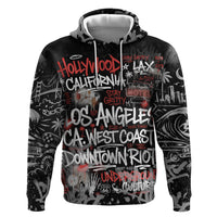 Personalized California West Coast Graffiti Zip Hoodie Urban Los Angeles Street Art - Hollywood LAX