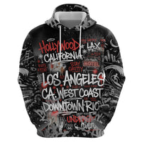 Personalized California West Coast Graffiti Zip Hoodie Urban Los Angeles Street Art - Hollywood LAX