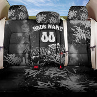 Personalized California Street Graffiti Back Car Seat Cover Monochrome Urban Streetwear - Phoenix Bird - West Coast Riot