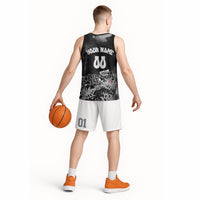 Personalized California Street Graffiti Basketball Jersey Monochrome Urban Streetwear - Phoenix Bird - West Coast Riot