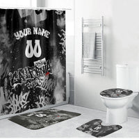 Personalized California Street Graffiti Bathroom Set Monochrome Urban Streetwear - Phoenix Bird - West Coast Riot